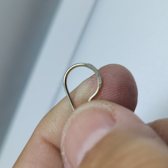 Nwot!! White topaz sterling earrings handmade - Picture 4 of 5